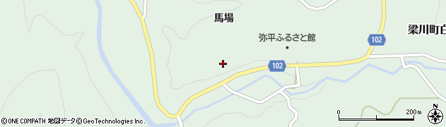 福島県伊達市梁川町白根（馬場）周辺の地図