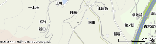 福島県伊達郡桑折町平沢日向周辺の地図