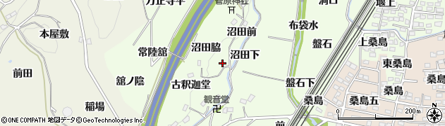 福島県伊達郡桑折町万正寺沼田脇12周辺の地図