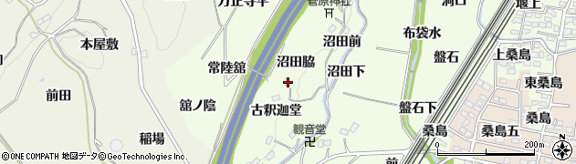 福島県伊達郡桑折町万正寺沼田脇18周辺の地図