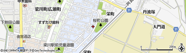 福島県伊達市梁川町桜町25周辺の地図