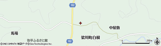 福島県伊達市梁川町白根（泰五郎内）周辺の地図
