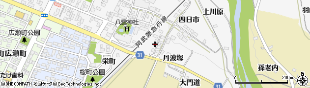 福島県伊達市梁川町（丹波塚）周辺の地図