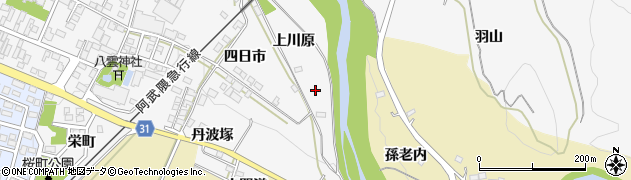 福島県伊達市梁川町上川原周辺の地図