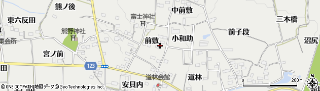 福島県伊達郡桑折町伊達崎前敷周辺の地図