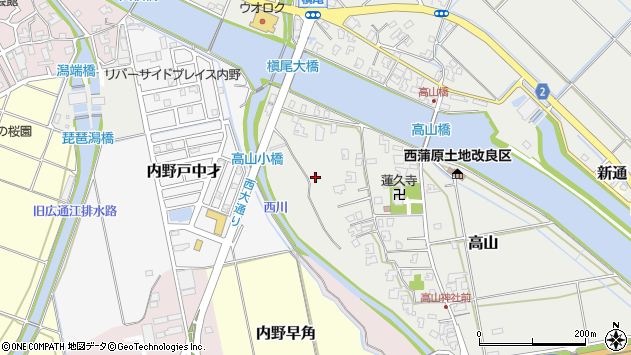 〒950-2122 新潟県新潟市西区高山の地図