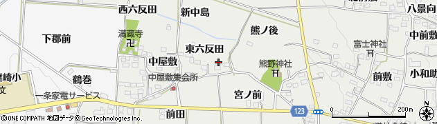 福島県桑折町（伊達郡）伊達崎（東六反田）周辺の地図