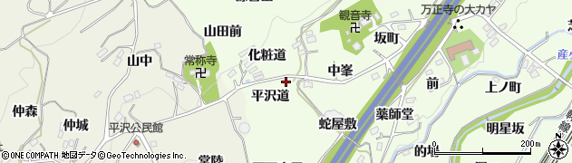 福島県伊達郡桑折町万正寺平沢道16周辺の地図