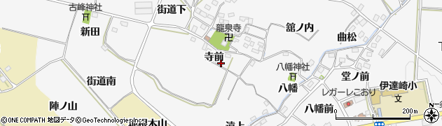 福島県伊達郡桑折町下郡寺前周辺の地図