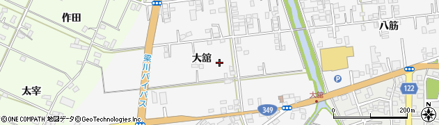 福島県伊達市梁川町（大舘）周辺の地図