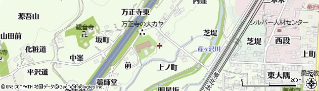 福島県桑折町（伊達郡）万正寺（大榧）周辺の地図