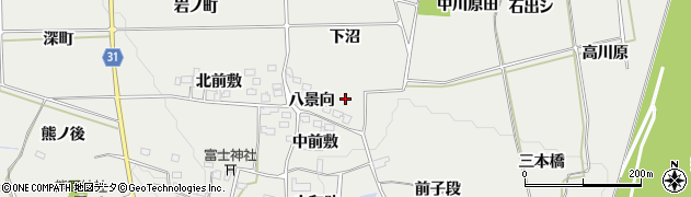 福島県伊達郡桑折町伊達崎八景向周辺の地図