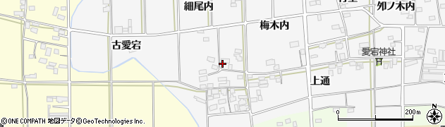 福島県伊達市梁川町二野袋（細尾内）周辺の地図