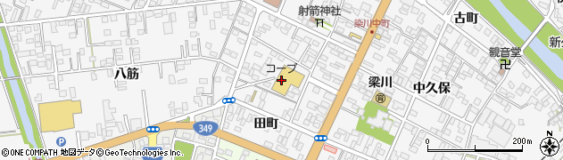 コープふくしま梁川店周辺の地図