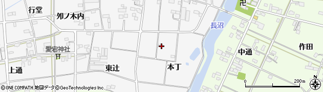福島県伊達市梁川町二野袋本丁周辺の地図