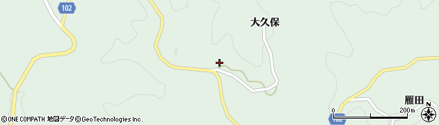 福島県伊達市梁川町白根（大久保向）周辺の地図