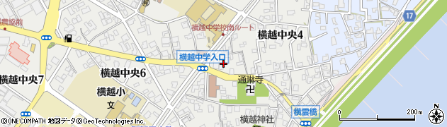 新潟県新潟市江南区横越中央周辺の地図