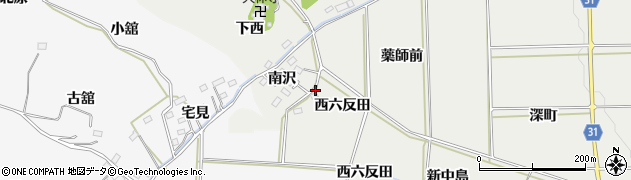 福島県桑折町（伊達郡）伊達崎（西六反田）周辺の地図