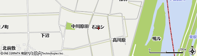 福島県桑折町（伊達郡）伊達崎（石出シ）周辺の地図