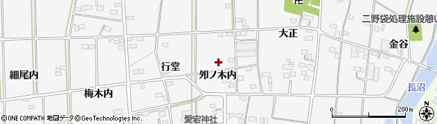 福島県伊達市梁川町二野袋周辺の地図