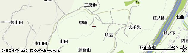 福島県桑折町（伊達郡）万正寺（中舘）周辺の地図