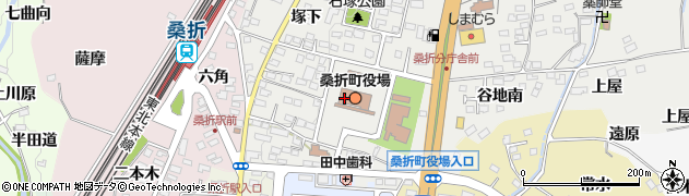 桑折町役場　産業振興課周辺の地図