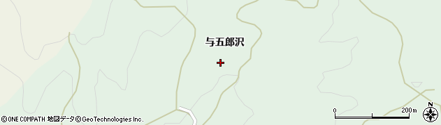 福島県伊達市梁川町白根与五郎沢周辺の地図