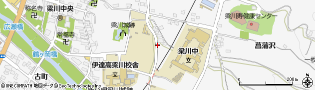 福島県伊達市梁川町（茶臼山）周辺の地図