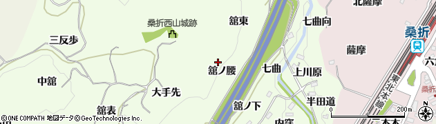 福島県桑折町（伊達郡）万正寺（舘ノ腰）周辺の地図