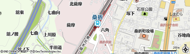 桑折駅周辺の地図
