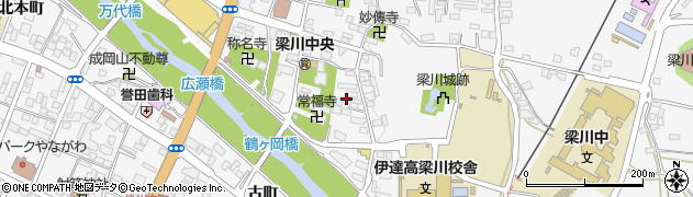 福島県伊達市梁川町内町6周辺の地図