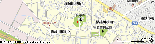 新潟県新潟市江南区横越川根町周辺の地図