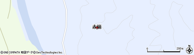 山形県米沢市赤崩周辺の地図