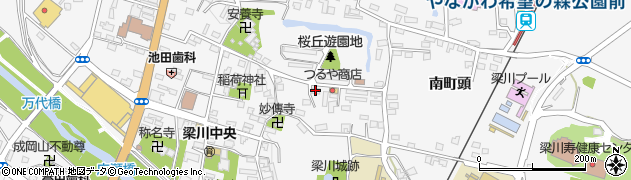 福島県伊達市梁川町（桜岳）周辺の地図