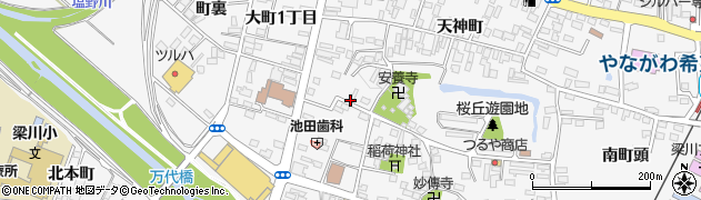 福島県伊達市梁川町（清水町）周辺の地図