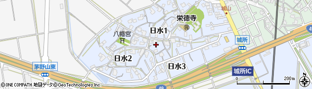 新潟県新潟市江南区日水周辺の地図
