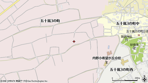 〒950-2171 新潟県新潟市西区五十嵐三の町の地図