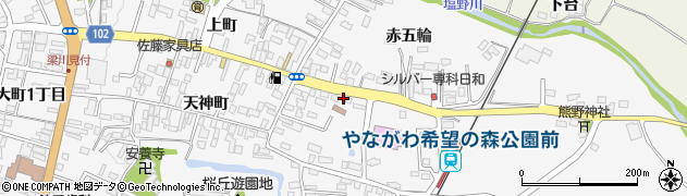 福島県伊達市梁川町（北町頭）周辺の地図