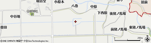 福島県桑折町（伊達郡）伊達崎（中西原）周辺の地図
