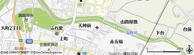 福島県伊達市梁川町天神前12周辺の地図