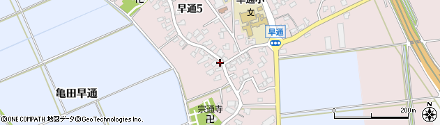 新潟県新潟市江南区早通周辺の地図