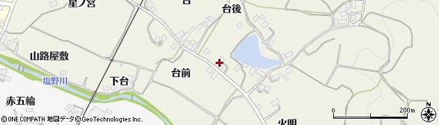 福島県伊達市梁川町八幡（台）周辺の地図