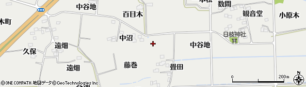 福島県桑折町（伊達郡）谷地（中橋）周辺の地図