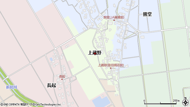 〒959-1908 新潟県阿賀野市上蔵野の地図