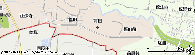 福島県伊達郡国見町塚野目前田周辺の地図
