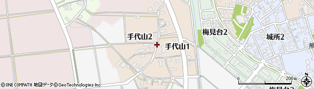 新潟県新潟市江南区手代山周辺の地図