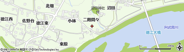 福島県国見町（伊達郡）徳江（二階間々）周辺の地図