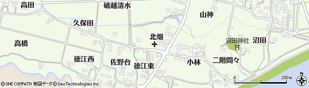 福島県国見町（伊達郡）徳江（北畑）周辺の地図