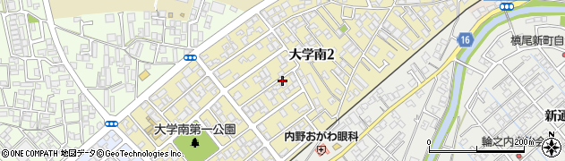 新潟県新潟市西区大学南周辺の地図