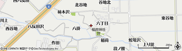 福島県桑折町（伊達郡）谷地（柿木沢）周辺の地図